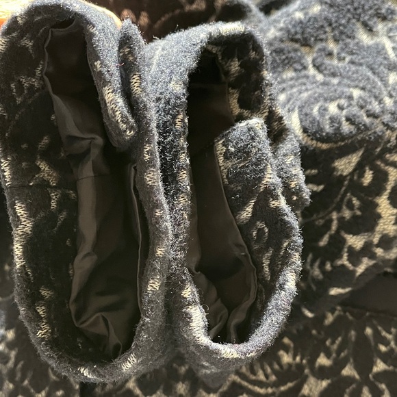 CAbi Blazer Wool Blend Pattern 1 Button Womens 8 Blue Gray Dressy Preppy Classic - Picture 15 of 17